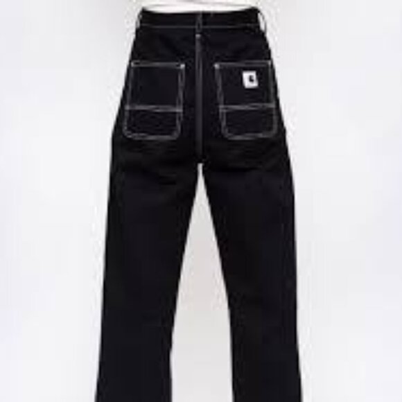 Carhartt WIP Armanda Pant Relaxed Straight Leg Black Size 28 - Picture 2 of 10